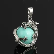 YYW, женские и мужские ювелирные изделия, животное, 3D, коготь дракона, обёрточная бумага, шарики, натуральный прозрачный кварц, опал, лунный камень, тигровый глаз, роза, камень, подвески