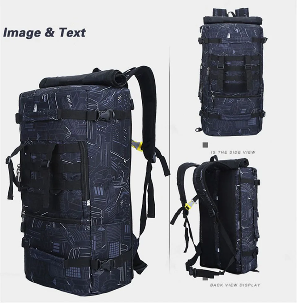 Bolsas de Acampamento Viagem dos Homens Quente Qualidade Superior Nova Militar Tático Mochila Montanhismo Bolsa Caminhadas 50l Mod. 1261637 16 Cheap Mochilas escal.