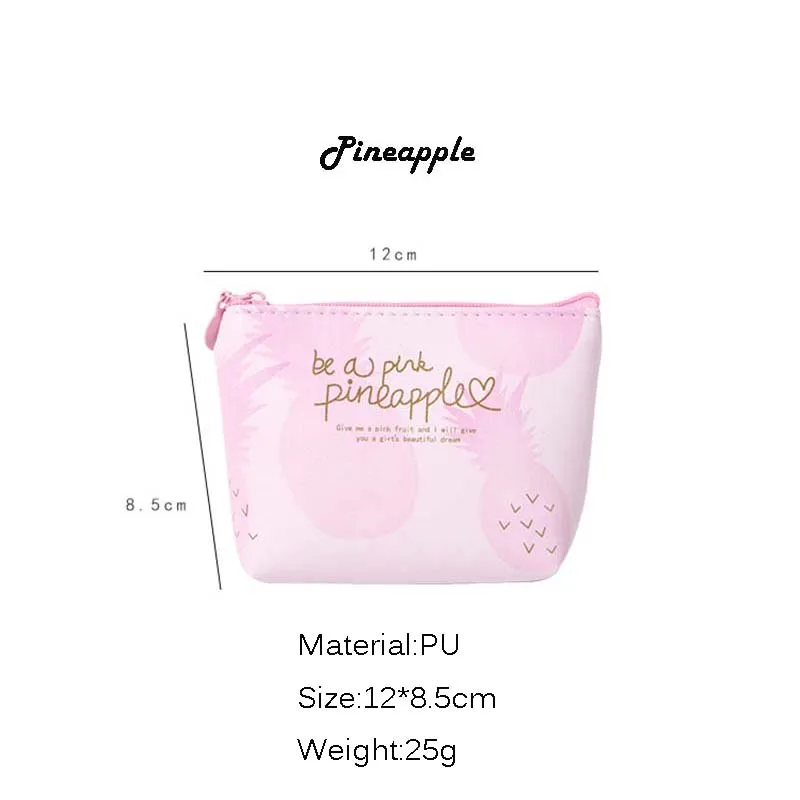 الوردي لطيف الكرتون الأناناس نمط أكياس التخزين المحمولة منظم لأشتات المنظم خزانة غرفة الاطفال الأطفال 1 قطعة