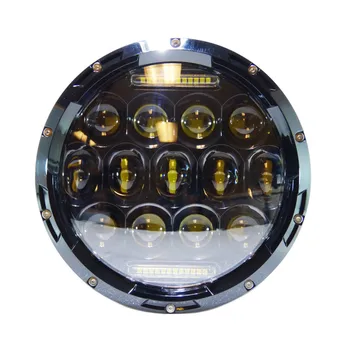 

Competitive price 7" Led Headlight, J eep 75w 12V 24V 7 Round Led Headlight for JK, TJ, CJ, Landd rover 1pair