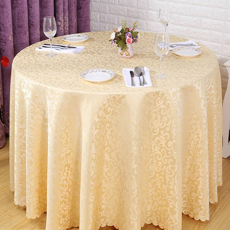 

BALLE Round Polyester Table cloths Circular PatterTable Cover Washable for Buffet Table Parties Holiday Dinner