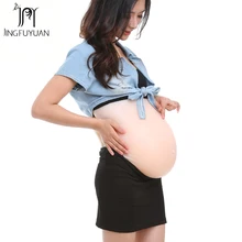 Большой размер поддельный беременность силиконовый живот поддельный живот для Креста комод Близнецы искусственный ребенок животик силиконовый живот для беременных