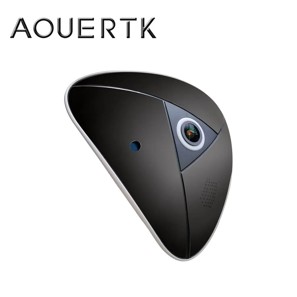 AOUERTK  360 HD 3MP Panorama Camera Two Way Audio/Night vision/SD Card Slot WiFi  Full View WIFI Video IP Camera WiFi