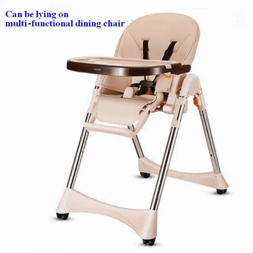 

High quality Child dining chair adjustable baby multifunctional portable foldable baby eating chair can lie down as stroller
