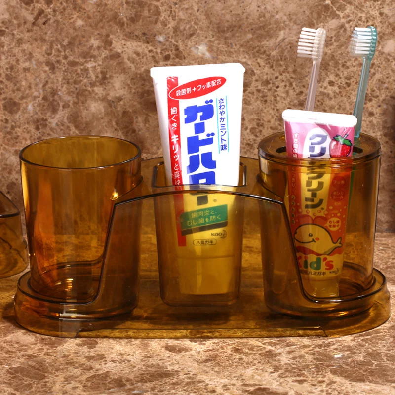 Держатель для зубной щетки с 2 чашками|bathroom accessories|holder setholder toothbrush |