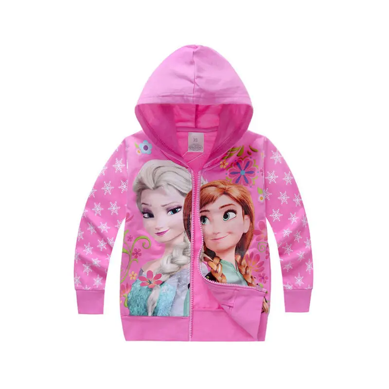 Girls Spring Autumn Hoodies Costume Fashion Long Sleeve Zipper Casual Sweatshirt Outerwear 2 3 4 5 6 Years - Цвет: ct20190621b