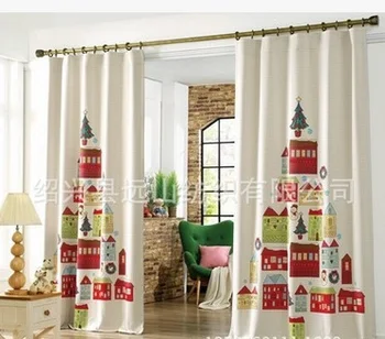 

modern rustic kids window curtains printed cloth child bedroom curtain kids colorful cartoon Living room curtains cortinas