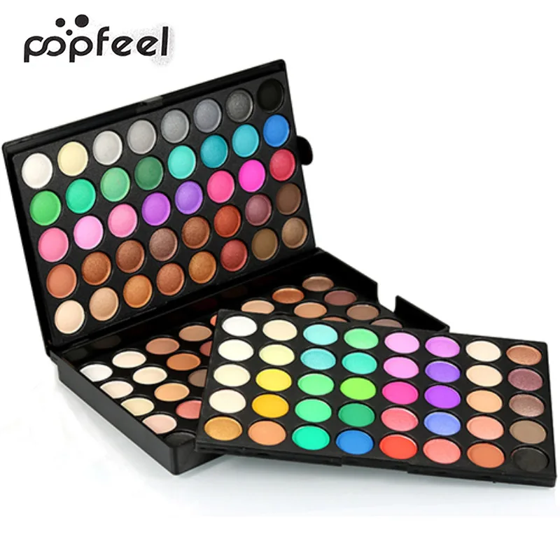 

popfeel 120 Colors Professional Matte Shimmer Eyeshadow Palette Makeup Cosmetic Kit