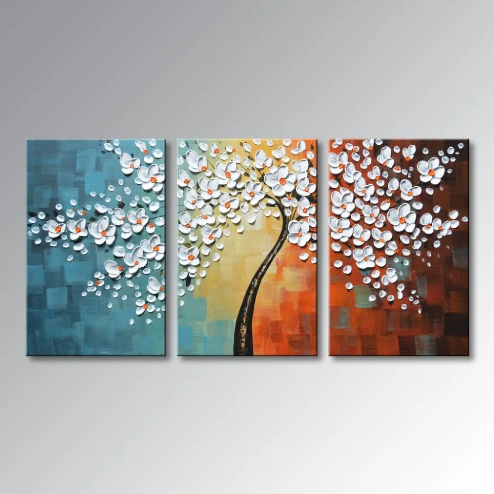 

3 Pieces/Set 100% Hand Painted Abstract Oil Painting On Canvas Wall Art Pictures For Home Living Room Deocor