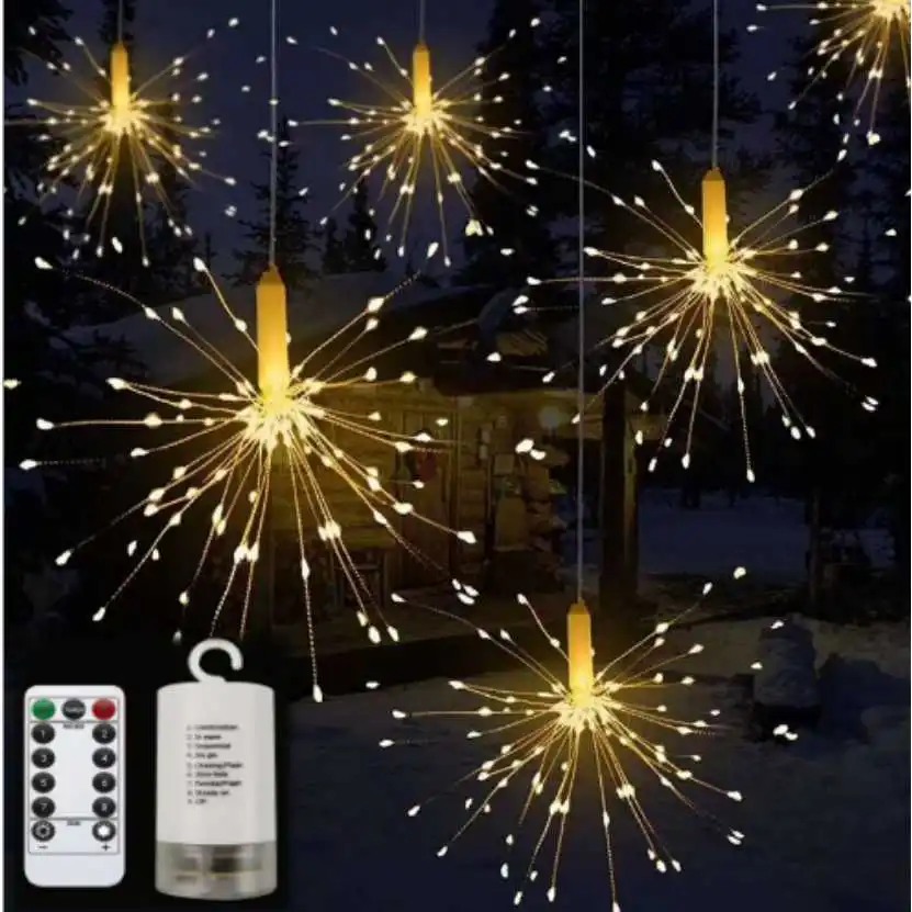 Diy Fireworks Led Fairy String Light Foldable Battery Powered