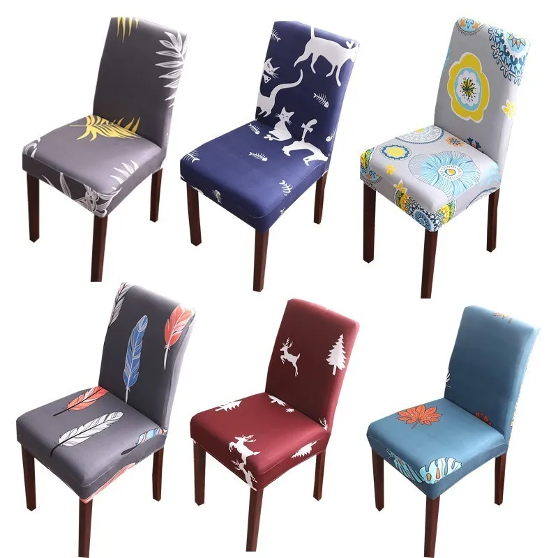

Spandex Universal Chair Cover Protector Elastic Stretch Slipcovers Office Dining Room Slipcover for Party Wedding Hotel Banquet