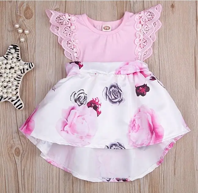 

Newborn Baby Dress Polka Dots Ruffles Sleeve Dresses for Girls Vestidos Infant Clothing 2019 Summer Party Clothes For Children