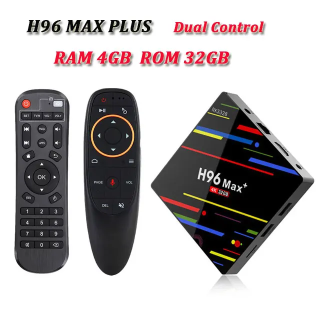 ТВ-бокс H96 max plus Android 9,0 RK3328 ram 4GB rom 64GB 2,4/5G wifi HD USB3.0 4K H.265 Youtube NETFLIX Google Play set top Box - Цвет: 4gb32gb dual control