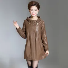 Осень-зима, женская куртка из искусственной кожи, большие размеры, верхняя одежда, тонкое пальто из овечьей кожи, модная женская верхняя одежда из искусственной кожи