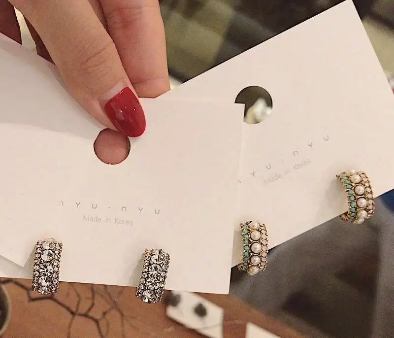 HUANZHI шикарный стиль S925 Стерлинговое Серебро элегантные хрустальные стразы