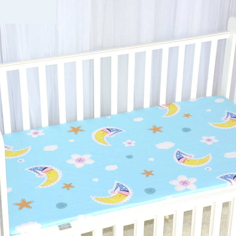 1 Piece Anti-slip Crib Fitted Sheet For Newborns Cot Mattress Cover Pure Cotton Absorbent Sweat Beddings Cartoon Baby Sheets 1 Piece Anti-slip Crib Fitted Sheet For Newborns Cot Mattress Cover Pure Cotton Absorbent Sweat Beddings Cartoon Baby Sheets