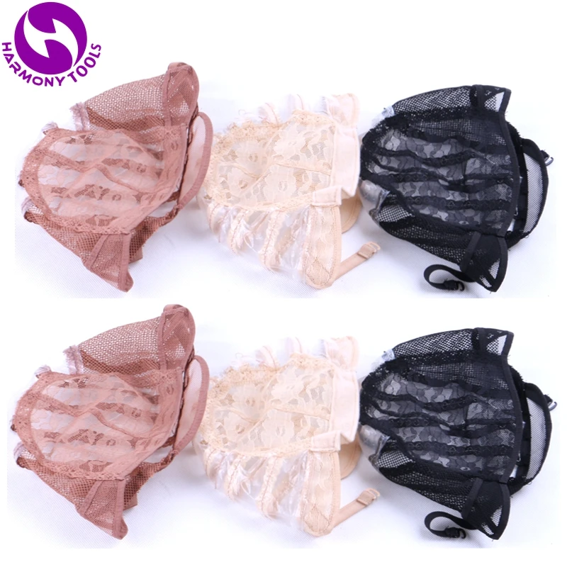 

HARMONY 1 Piece Adjustable wig cap for making wigs with adjustable strap backside - Black & Brown & Blonde ALL IN STOCK