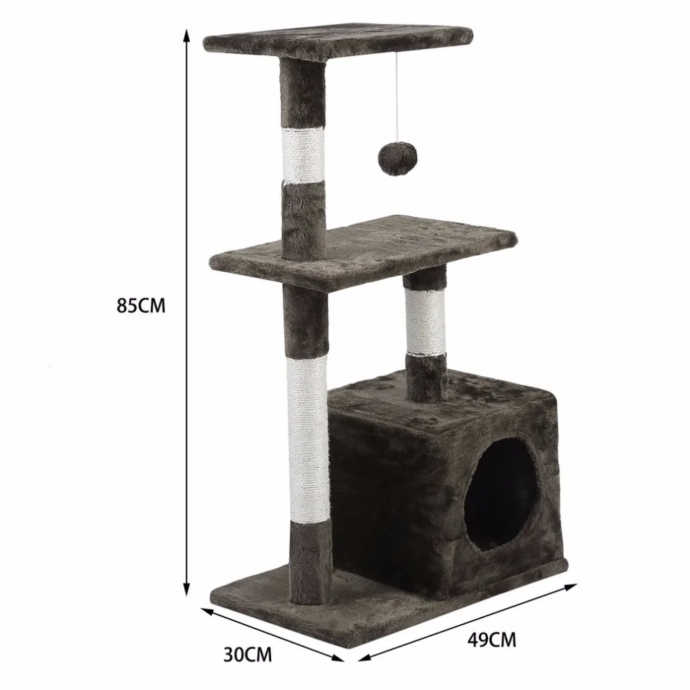 85CM Height Cat'S Tree Pets Scratching Posts Pets Furniture Scratchers Cat Play Jumping Toy for Cats Climbing Frame Cat Condos 85CM Height Cat'S Tree Pets Scratching Posts Pets Furniture Scratchers Cat Play Jumping Toy for Cats Climbing Frame Cat Condos