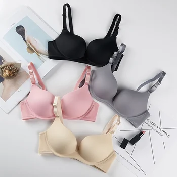 

Women One-Piece Bra Seamless Smooth Solid Push Up Underwear Intimates Bras Sexy Wire Free Female Padded Bra