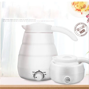 

0.6L Dual Voltage Thermal Insulation Electric Kettle Silicone Foldable Portable Travel Hot Water Heating Boiler Tea Boiler