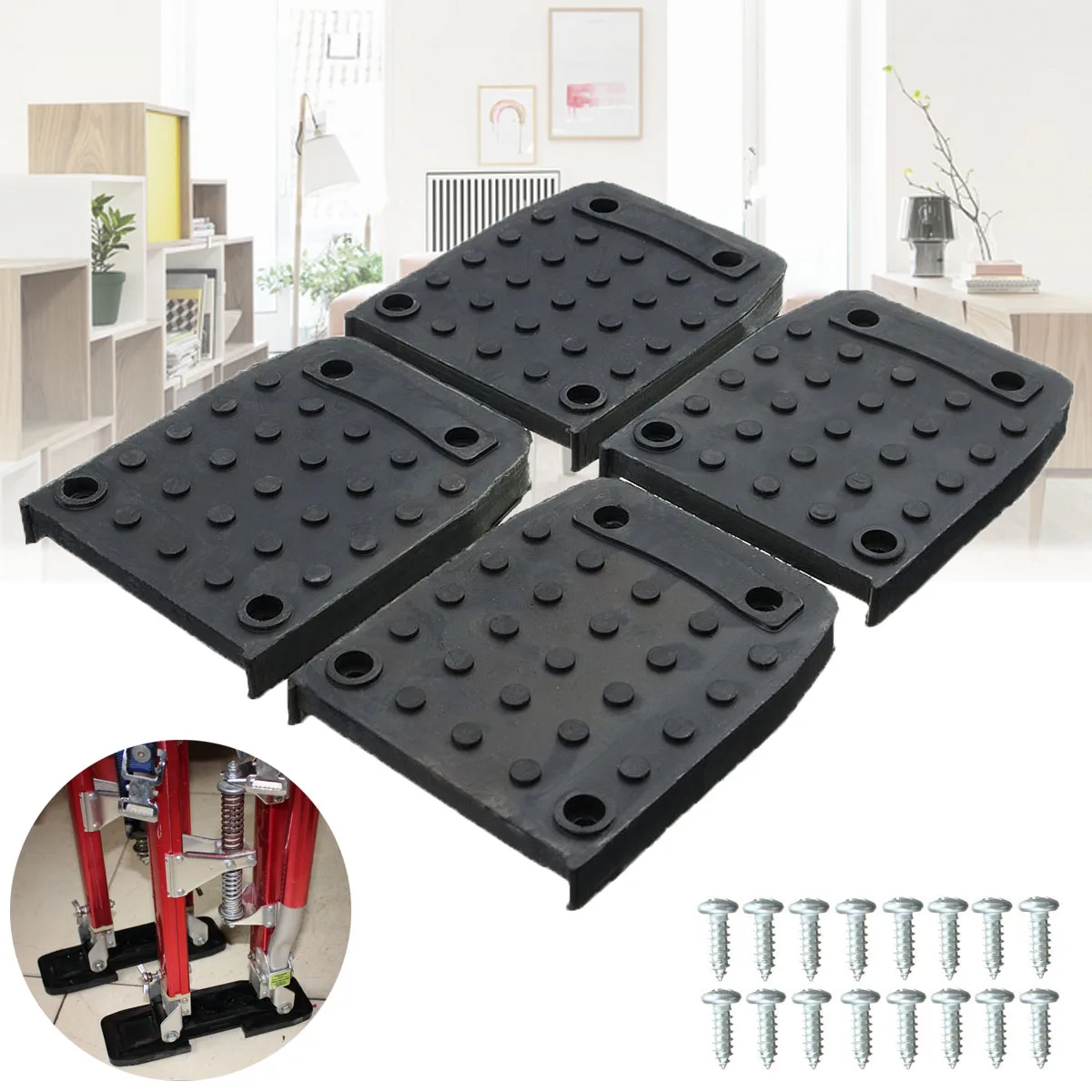 

4pcs Drywall Painting Dura Stilt Sole Replacement Tool Kit Set For Painter Taping