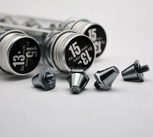 

Titanium TC4 Soft Groud Basketball Spikes 12pcs Included 8*13MM+4*15MM Anti-corossion