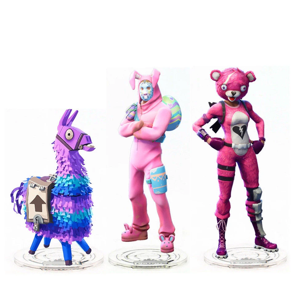 

Llama Pink Bear Bunny Skin Acrylic Stand Camel Model Toy Figure Desk Decoration