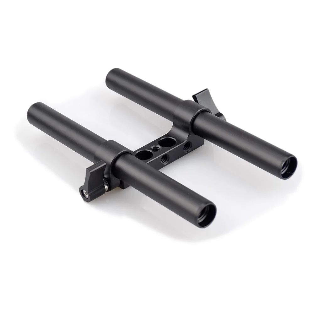 

MAGICRIG 15mm Rod Clamp with 1/4" Standard Thread and Aluminum Alloy 15mm Rods 15cm for Camera Cage 15mm Rod Support Rail System