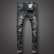 Italian Style Retro Mens Jeans Black Color Slim Fit Denim Jeans Men Buttons Pants Brand Clothing Fashion Skinny Jeans Size 29-38 Italian Style Retro Mens Jeans Black Color Slim Fit Denim Jeans Men Buttons Pants Brand Clothing Fashion Skinny Jeans Size 29-38