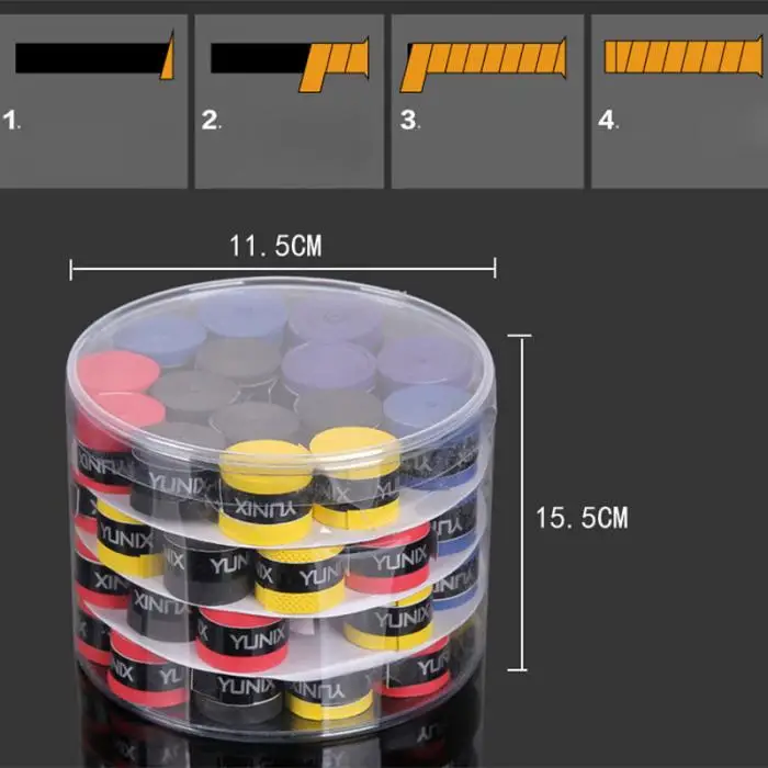 60 шт. ленты для пота для удочек ручки для бадминтона Рогатка Теннисная ракетка гантели BB55
