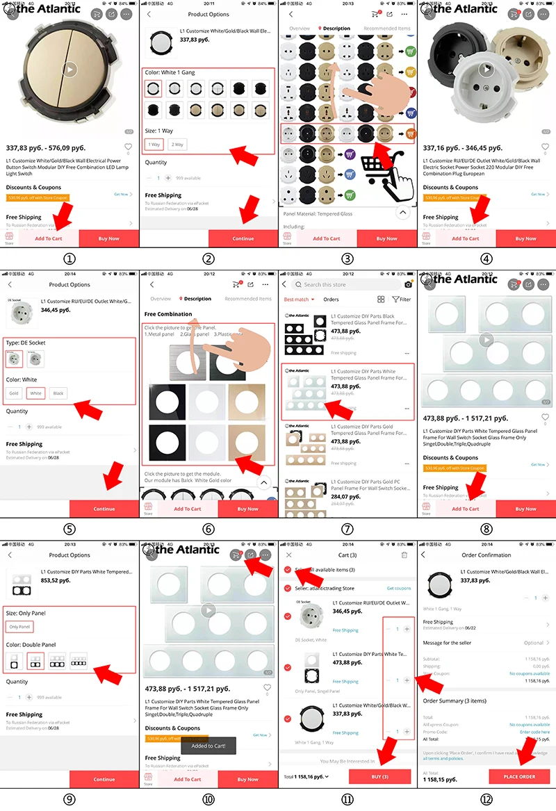 L1 Настройка diy части черная рамка панели из закаленного стекла для настенного выключателя, только стеклянная рамка, двойная, тройная, четырехместная