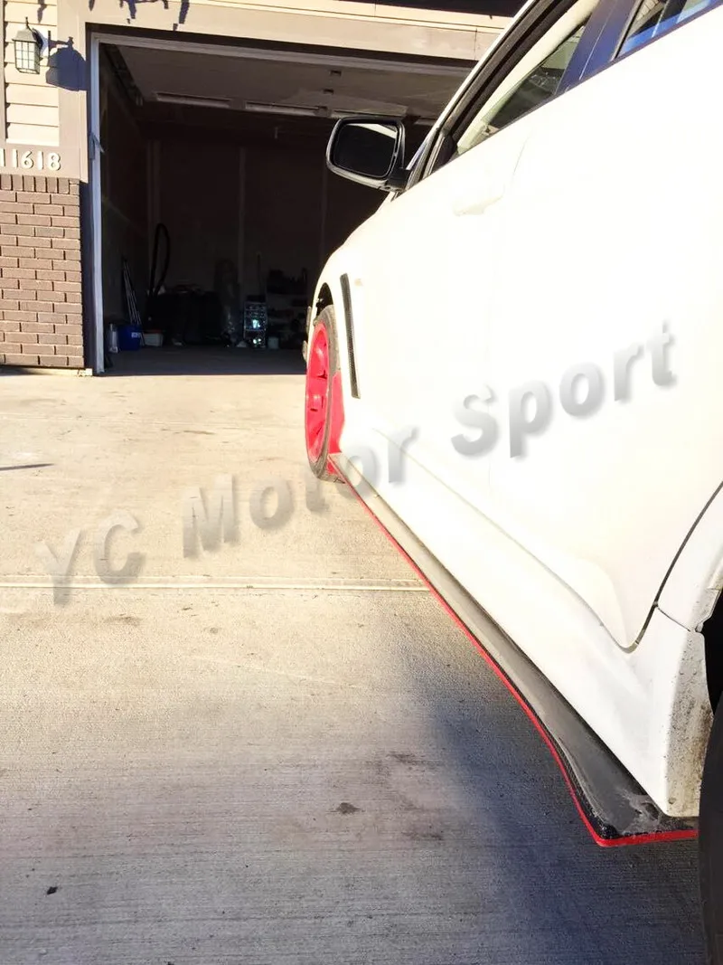 Car Accessories Carbon Fiber KS Style Side Skirt Extension Fit For 2008