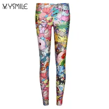 2017 Women Leggings Fashion Mid Waist 3D Leggings Pokemon GO Digital Print Trousers Fitness Drop Shipping Ladies Pants Trouser