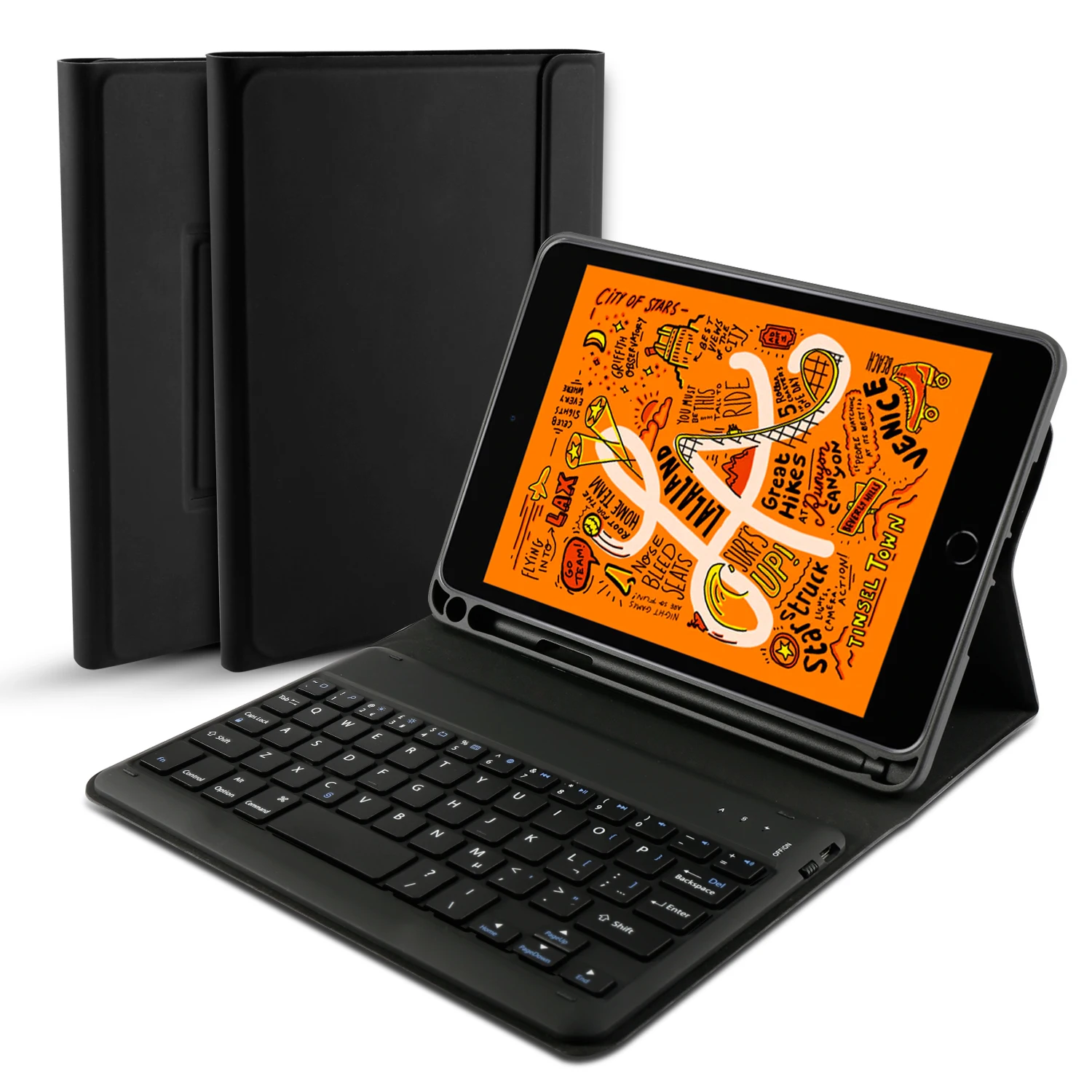 Чехол для iPad Mini 5 2019 кожаный чехол с клавиатурой Bluetooth на английском французском