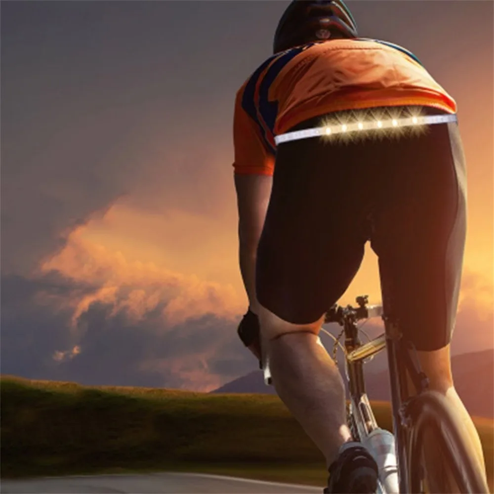 

LED Bicycle Light Wireless Remote Control LED Warning Lamp Outdoor Night Riding Running Safety LED Waistbelt Lamp