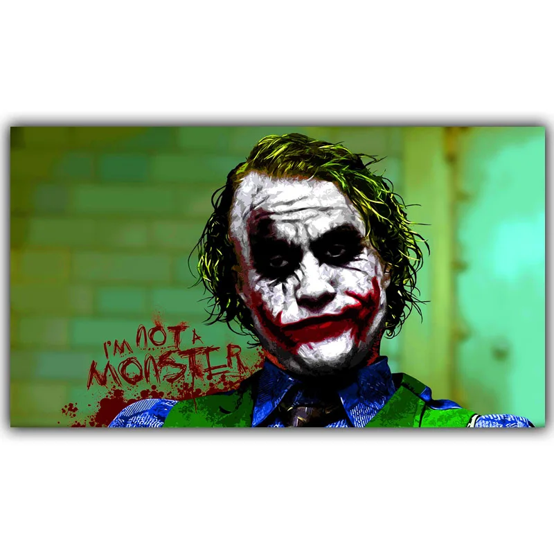 Image Joker Batman The Dark Knight Quote DC Comics Superheroes Poster For Home Decoration Silk  Fabric Print Poster DY1081