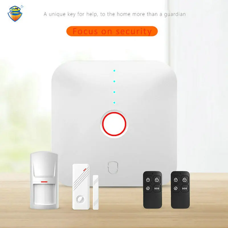(1 Set) Smart WIFI kit For Home security Alarm support Apps control Wireless PIR Motion Door Contact sensor Anti Burglar System (1 Set) Smart WIFI kit For Home security Alarm support Apps control Wireless PIR Motion Door Contact sensor Anti Burglar System