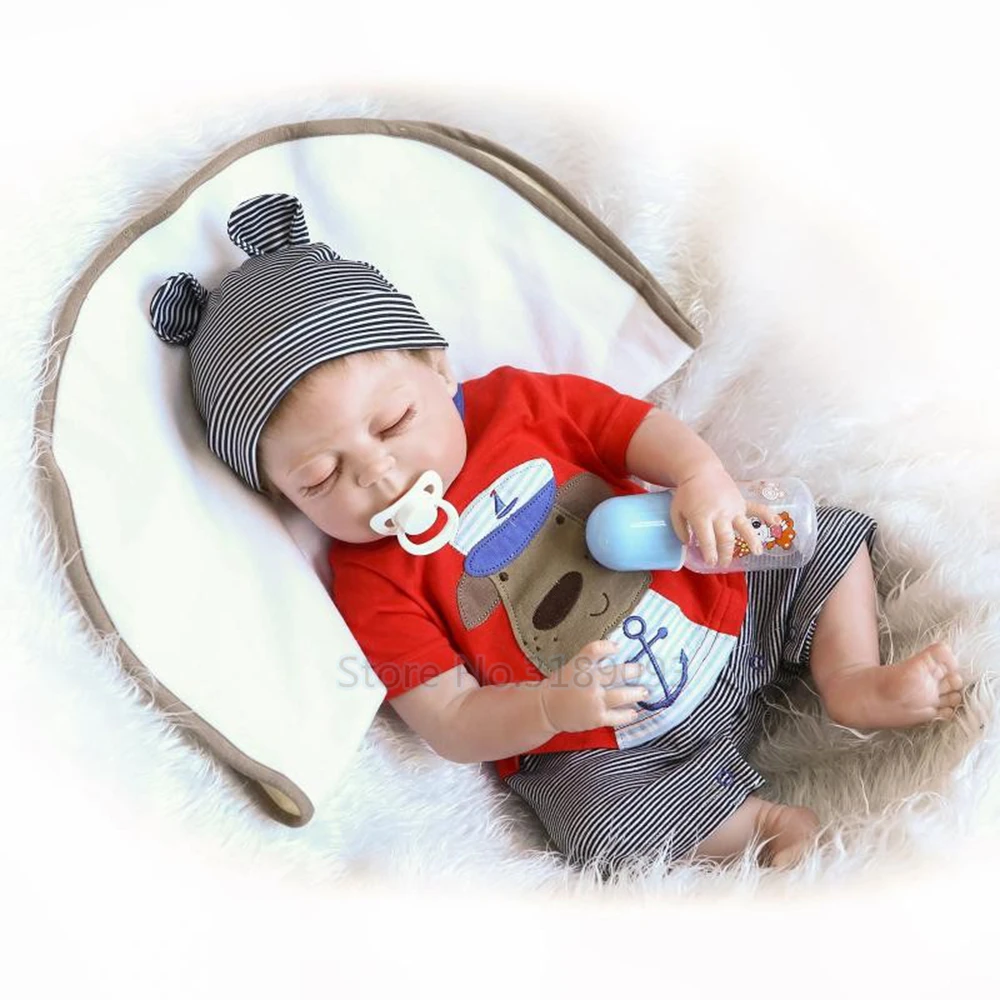 

The Latest 22" 55cm Silicone Reborn Baby Dolls Best Gift 100% Safe And Lifelike Simulation Baby Dolls Newborn For Kid Brinquedos