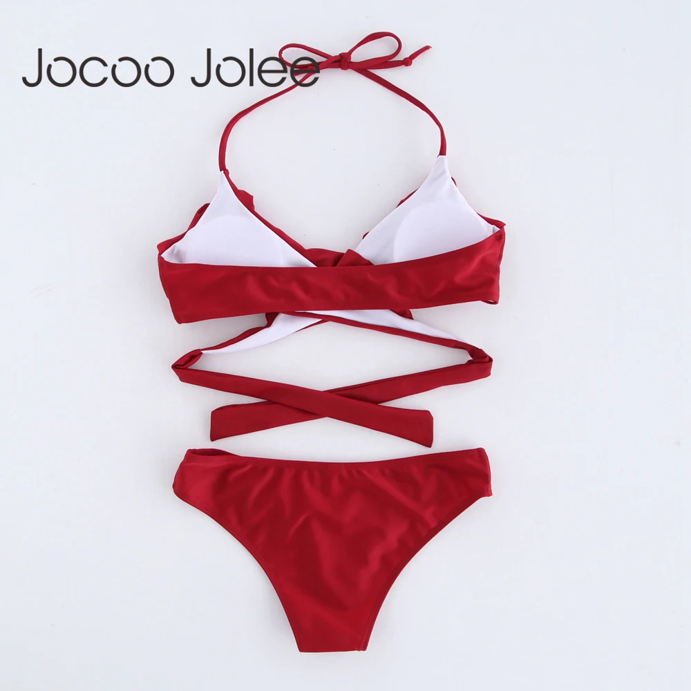Женские летние костюмы Jocoo Jolee с открытой спиной на шнуровке дизайнерские топы
