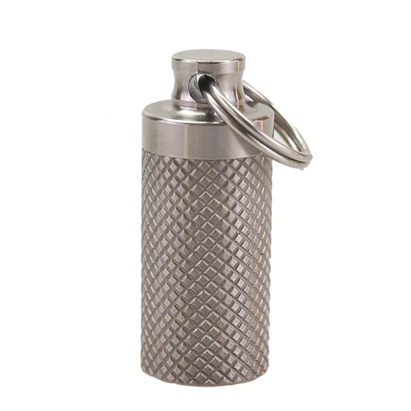 Small Portable Mini Titanium Alloy Seals Bottle Waterproof Canister Bottles Outdoor EDC Supplies waterproof bottle,camping gas canister