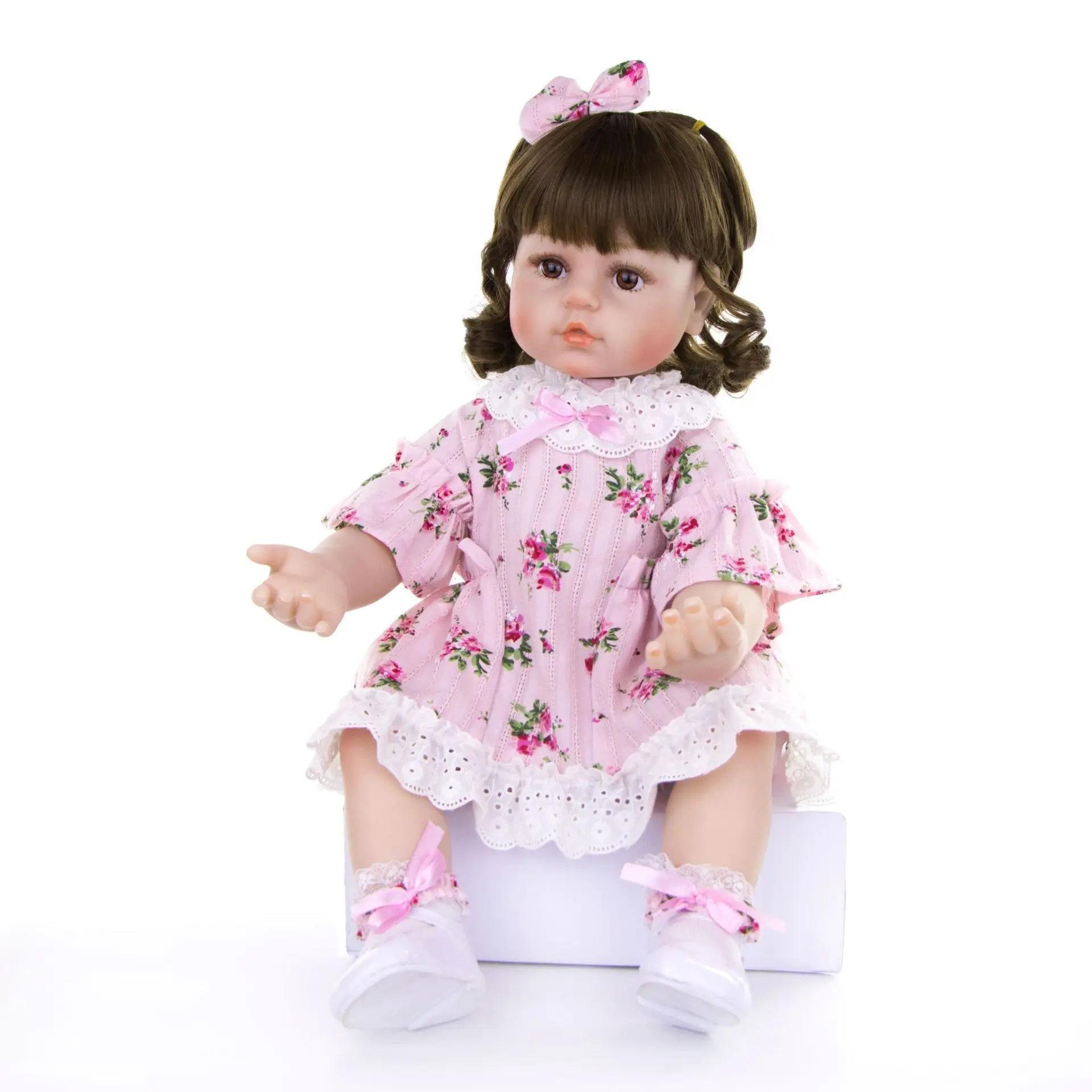 59 см большая форма reborn baby dolls силиконовая + тканевая Реалистичная пухленькая