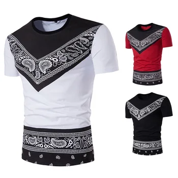 

Summer African Men T-Shirt Dashiki Fashion Clothing Print Short Sleeves Round Crew Neck Casual Hip Hop Tee For Men 3 Colors XXL