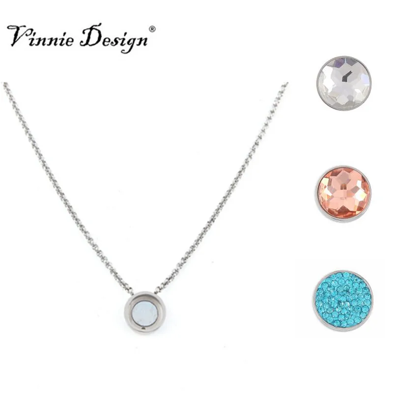 Vinnie Design joyería 45 cm Acero inoxidable cambio collar con 3 unids moneda magnética intercambiable Vinnie Design joyería 45 cm Acero inoxidable cambio collar con 3 unids moneda magnética intercambiable