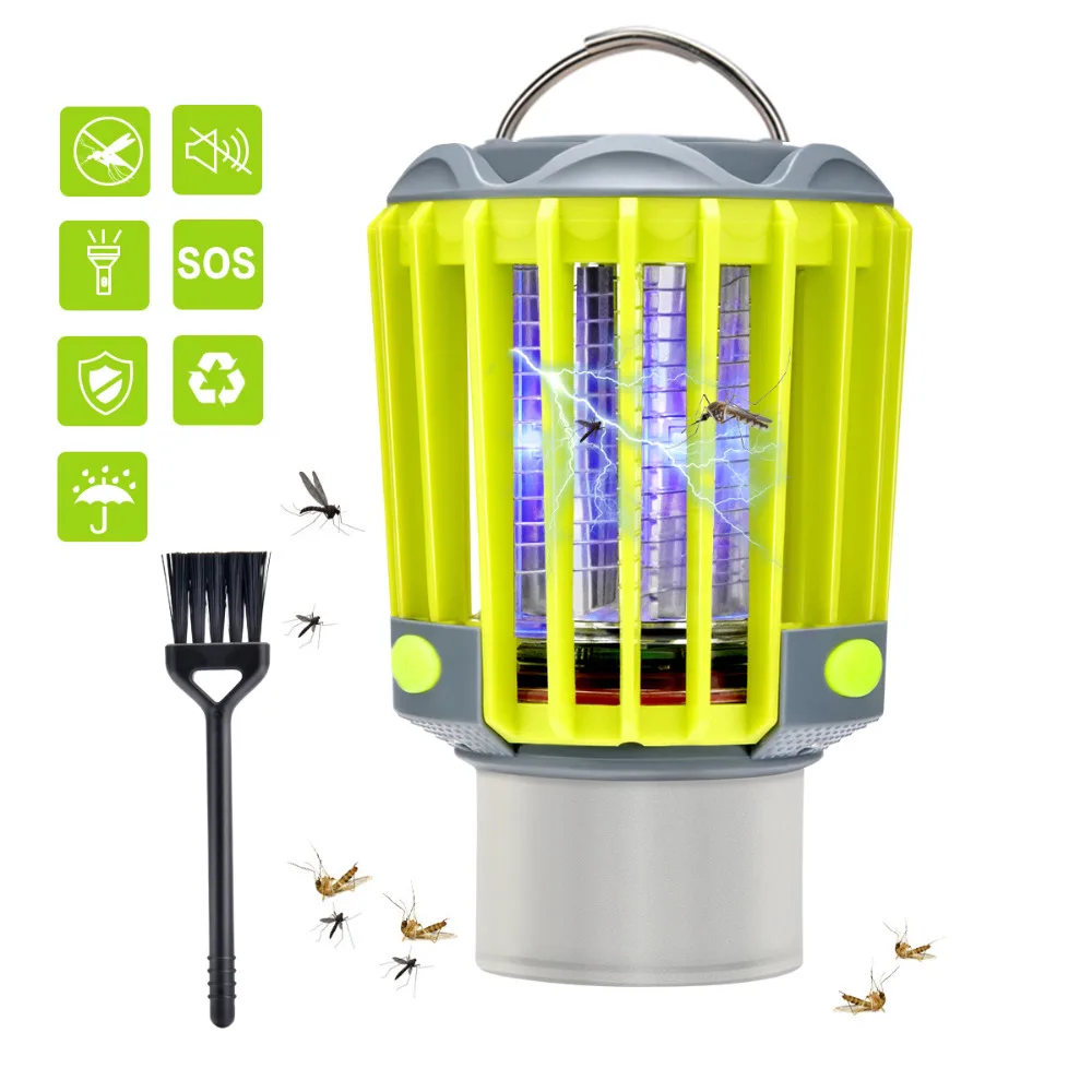 

3 In 1 Bug Zapper Electric Mosquito Killer Lamp Camping Lantern/ UV Light Insect Killer/Flashing Outdoor SOS Light for Camping