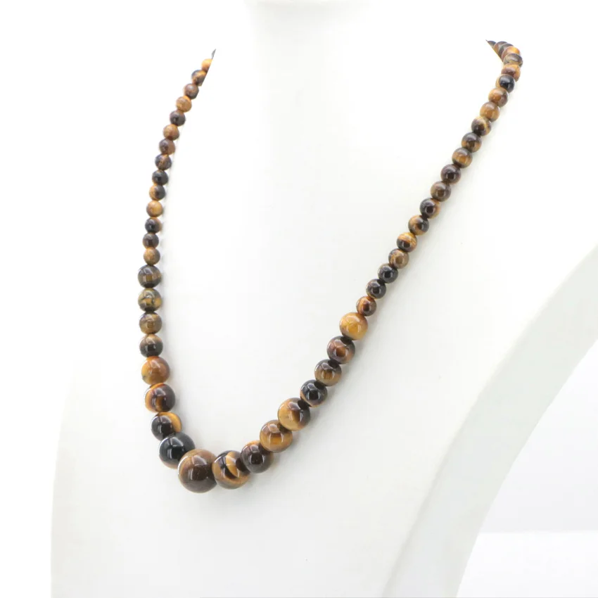 2 Natural yellow tiger stone necklace Jasper (17)