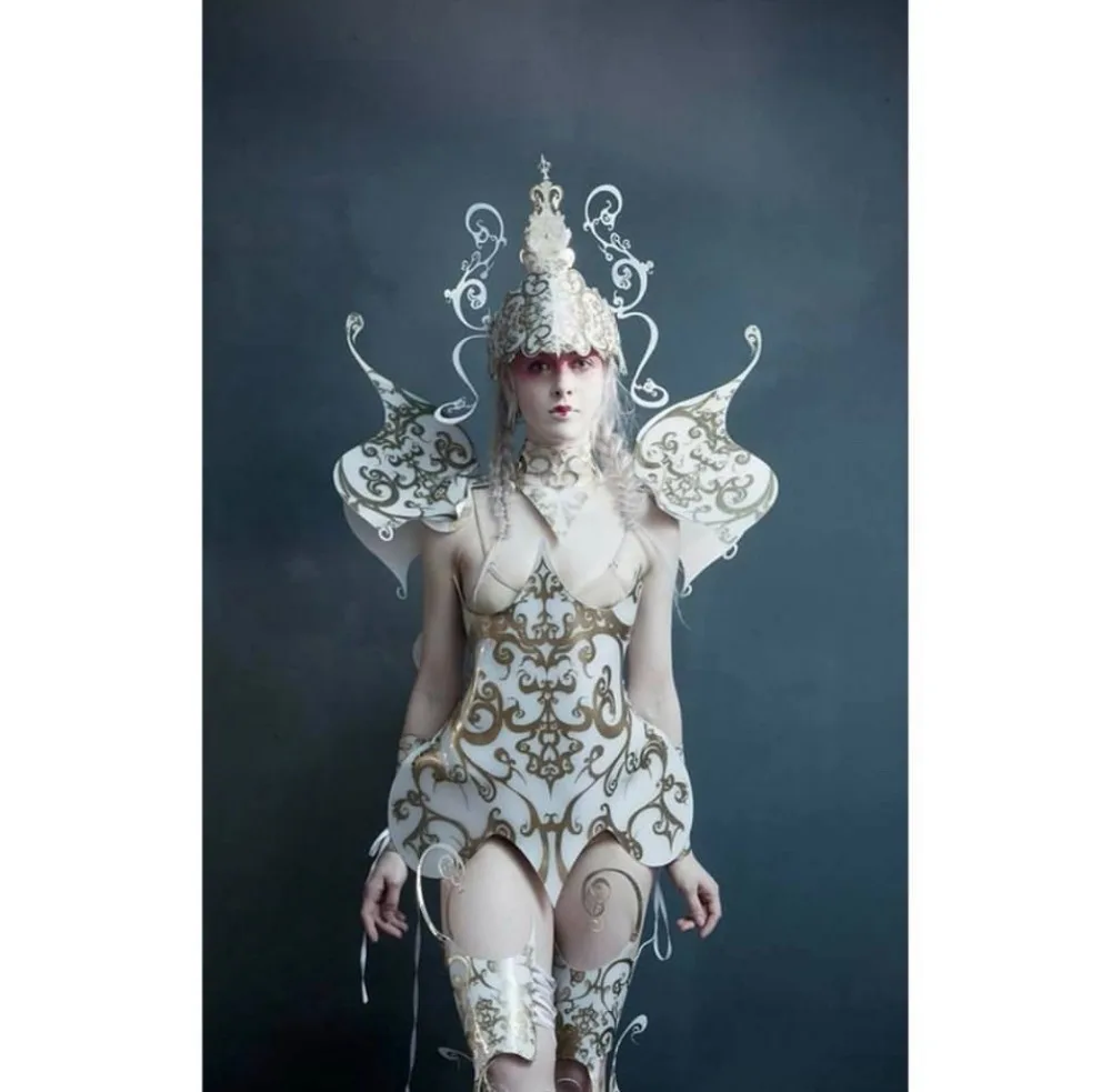 

Luxuriou nightclub Catwalk Royal female general retro pattern armor bar gogo costume party girl ds costume