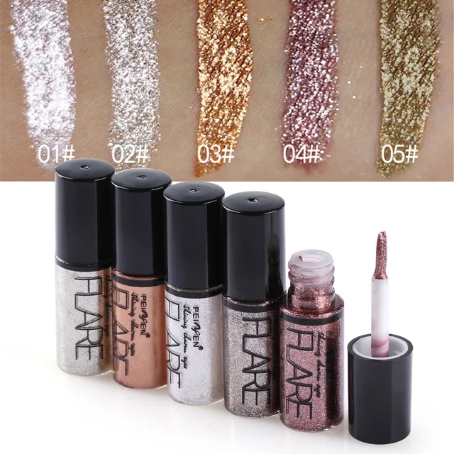 Professional Shiny Eye Liner Pen Cosmetics for Women Silver Rose Gold Color Liquid Glitter Eyeliner Makeup Beauty Tools 1
