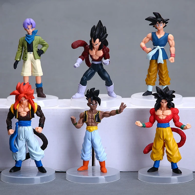

New 6 PCS Dragonball Z Dragon Ball DBZ Anime Super Saiyan Goku Son Gokou Action Figure Model Toy