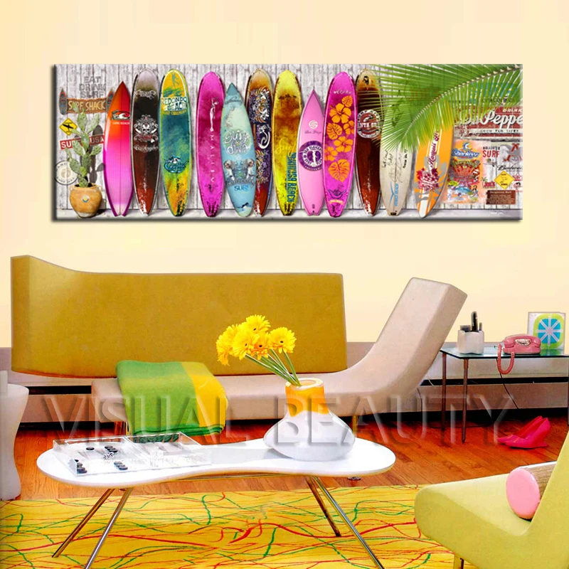 decorative surfboard wall art