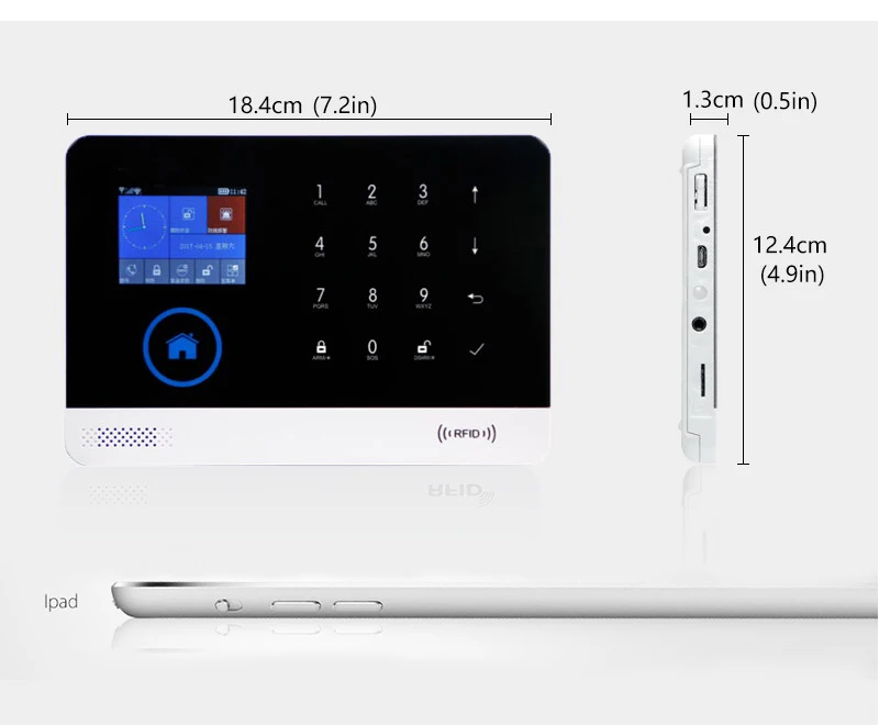 Yobang безопасности WI-FI GSM Офис пожарной сигнализации безопасности Системы видео IP Камера Дым пожарный Сенсор Русский Испанский Французский